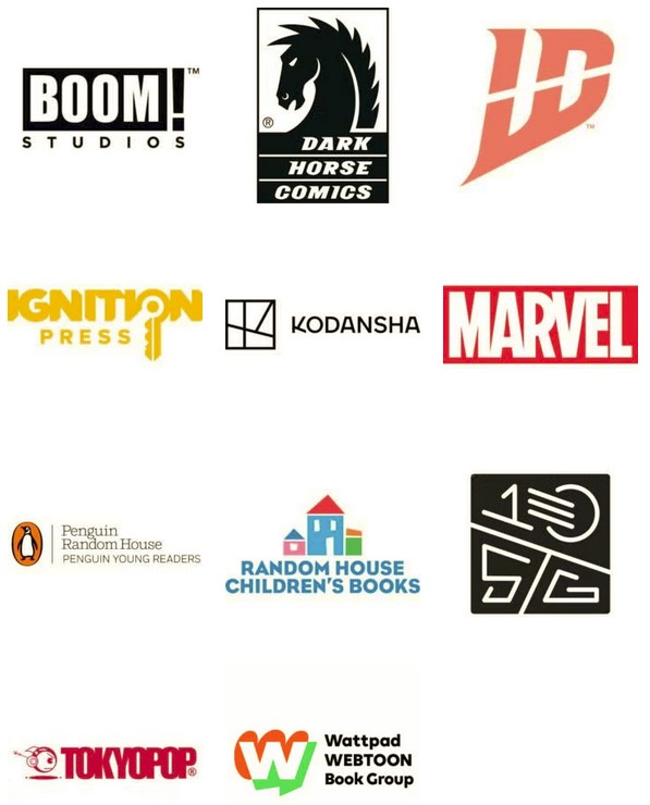 Publishers associated with Comics Giveaway Day, including Marvel, BOOM, Dark Horse and more!